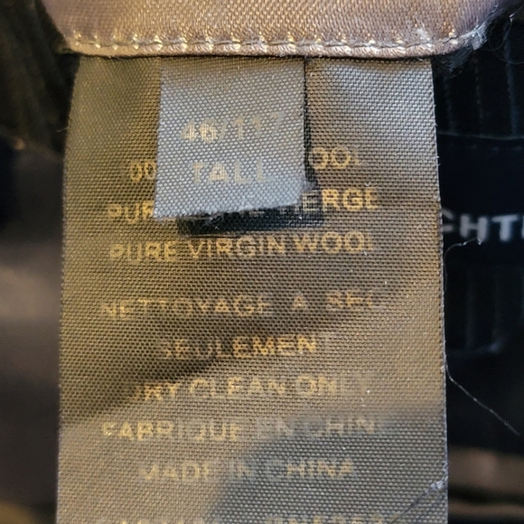 Daniel Hechter 2-Piece Wool Suit, Size 46L, Black Punstripe - Picture 15 of 16